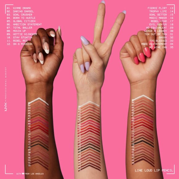 NYX Line Loud Lip Pencil Set | Make A Statement & Rebel Red | NEW MAKEUP - Picture 7 of 7